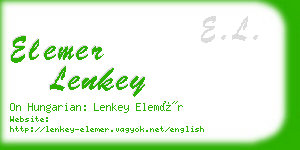 elemer lenkey business card